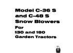 repair manual Case C-36 S and C-48 S Snow Blowers for 130 and 180 Garden Tractors pdf Operation manual - 1