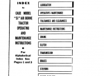 repair manual CASE model “SI” AIR BORNE Tractor Operator’s Instruction Book - 1