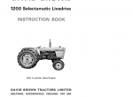 repair manual Case David Brown 1200 Selectamatic Tractors Instruction Book PDF - 1