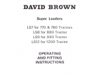 repair manual Case David Brown Super Loaders PDF Operating Instructions - 1