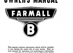 repair manual Case B-series Farmall Tractor Operators Manual PDF - 1
