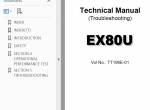 repair manual Hitachi Excavator EX80-U Technical & Workshop Manuals, Circuit Diagrams PDF - 2