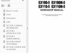 repair manual Hitachi Excavators EX100-5/100M-5/110-5/110M-5 Set of PDF Manuals - 2