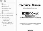 repair manual Hitachi Excavator EX1200-5 Technical Manuals PDF (Operational Principle, Troubleshooting, Diagrams) - 1
