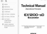 repair manual Hitachi Excavator EX1200-5D Set of PDF Technical Workshop Manuals - 1