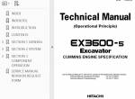 repair manual Hitachi Excavator EX3600-5 Technical Manuals (Operational Principle & Troubleshooting & Diagrams) - 1
