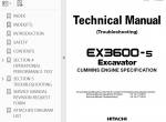 repair manual Hitachi Excavator EX3600-5 Technical Manuals (Operational Principle & Troubleshooting & Diagrams) - 2