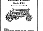 repair manual Case F-30 Farmall Tractor PDF Operator’s Manual - 1
