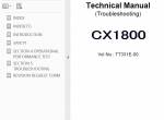 repair manual Hitachi Crawler Crane CX1800 Service Manual PDF - 2