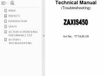repair manual Hitachi Excavator Zaxis 450 Technical & Workshop Manuals & Circuit Diagrams PDF - 2