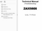 repair manual Hitachi Excavator Zaxis 600 Technical & Workshop Manuals & Circuit Diagrams PDF - 2