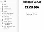 repair manual Hitachi Excavator Zaxis 600 Technical & Workshop Manuals & Circuit Diagrams PDF - 3