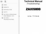 repair manual Hitachi Excavator Zaxis 800 Technical & Workshop Manuals & Circuit Diagrams PDF - 2