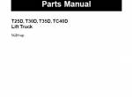 spare parts catalog Cat Lift Trucks T25D, T30D, T35D, TC40D Parts Manual PDF - 1