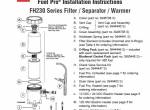 repair manual Fleetguard FH230 Series Fuel Pro Diesel Fuel Filtration System Installation Instruction PDF - 1