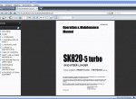 repair manual Komatsu SK820-5 TURBO Operation & Maintenance Manual - 1