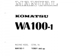repair manual Komatsu Wheel Loader WA100-1 - 1