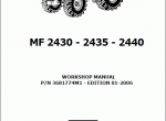 repair manual Massey Ferguson tractors 2430 - 2435 - 2440 series - 4