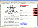 repair manual Mitsubishi Lancer Evolution 2003 - 1