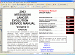 repair manual Mitsubishi Lancer Evolution 2003 - 3