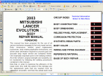 repair manual Mitsubishi Lancer Evolution 2003 - 4