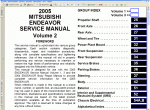 repair manual Mitsubishi Endeavor 2004-2005 - 2