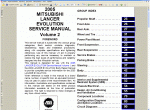repair manual Mitsubishi Lancer 2005 - 2