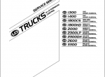 repair manual Nissan UD Trucks 1300, 1400, 1800, 2000, 2300, 2600, 3300 PDF Service Manual - 1
