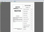 repair manual Ssang Yong REXTON - 1